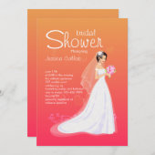 Hübsch Bride Bridal Dusche Einladung (Vorne/Hinten)