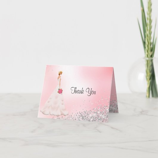 Hübsch Bridesmaid Vielen Dank Dankeskarte (Vorderseite)