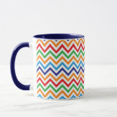 Hübsch Bright Farbenfrohe Zig Zag Zickzack Streife Tasse (Links)