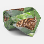 Hübsch Brown Butterfly-Krawatte Krawatte (Gerollt)