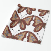 Hübsch Brown Butterly Geschenkpapier (Ungerollt)