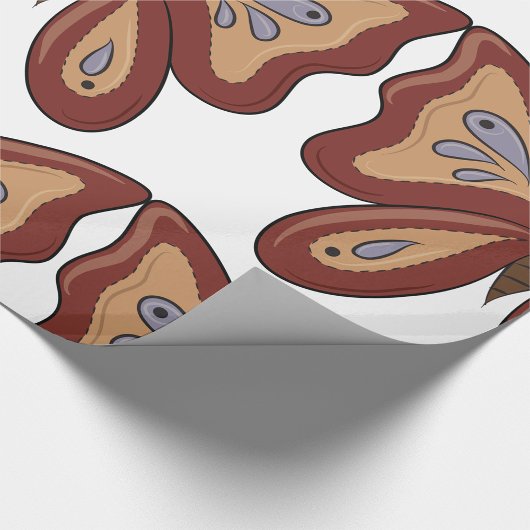 Hübsch Brown Butterly Geschenkpapier