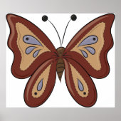 Hübsch Brown Butterly Poster (Vorne)