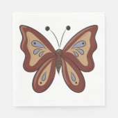 Hübsch Brown Butterly Serviette (Vorderseite)