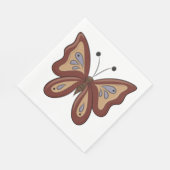 Hübsch Brown Butterly Serviette (Ecke)