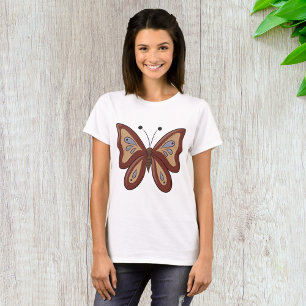 Hübsch Brown Butterly T-Shirt