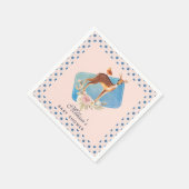 Hübsch Brown Fawn with Bird and Rose Kinderdusche Serviette (Ecke)