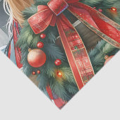 Hübsch Brown Horse in Red Bow Weihnachten Seidenpapier (Detail)