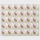 Hübsch Brown Mare and Foal Horse Geschenkpapier (Flach)