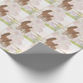 Hübsch Brown Mare and Foal Horse Geschenkpapier (Ecke)