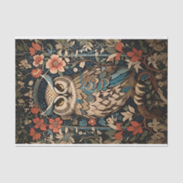 Hübsch Brown Owl William Morris Inspirierte floral Seidenpapier