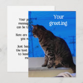 Hübsch Brown Tabby Cat Custom Grußkarten (Vorne/Hinten)