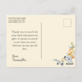 Hübsch Buttercreme Floral Heilige Kommune Vielen D Postkarte (Rückseite)