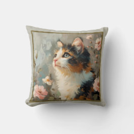 Hübsch Calico Katzenmalerei Kissen