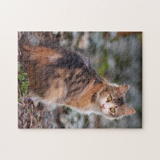 Hübsch Calico Kitty Cat Puzzle (Horizontal)