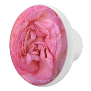 Hübsch Calming Pink Rose Petals Blume Blossom Keramikknauf
