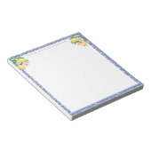 Hübsch Capri Lemons Blue Tiles | vom Schreibtisch Notizblock (angewinkelt)