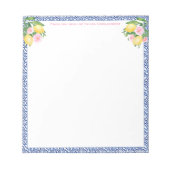 Hübsch Capri Lemons Blue Tiles | vom Schreibtisch Notizblock (Vorderseite)