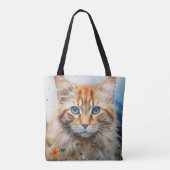 Hübsch Cat Kitty Face Cat Lover Tasche (Rückseite)