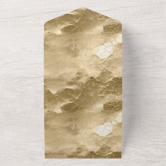 Hübsch Champagne Gold Glam All In One Einladung (Außenbereich)