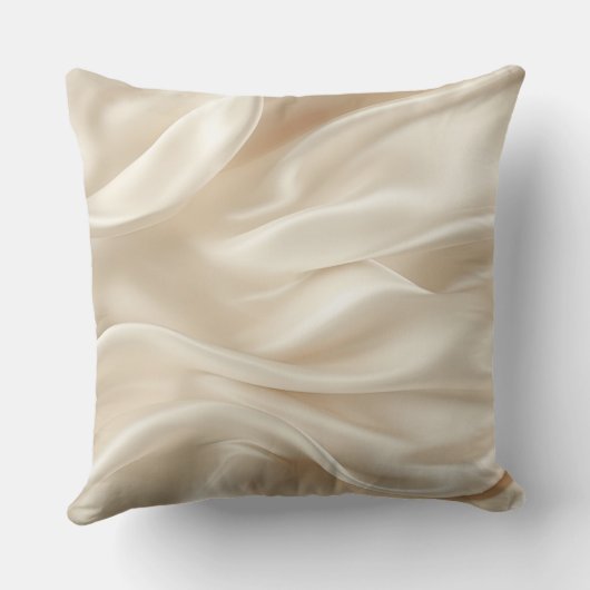 Hübsch Champagne Gold Romantische Imitat Satin Kissen (Rückseite)