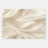 Hübsch Champagne Gold Romantische Imitats Satin We Geschenkpapier Set (Vorderseite 2)