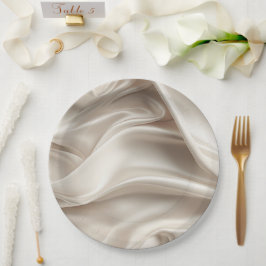 Hübsch Champagne Gold Romantische Imitats Satin We Pappteller