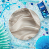 Hübsch Champagne Gold Romantische Imitats Satin We Pappteller (Party)