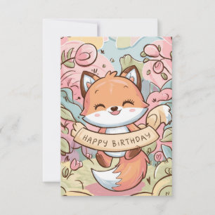 Hübsch Charming Fox Geburtstag Karte