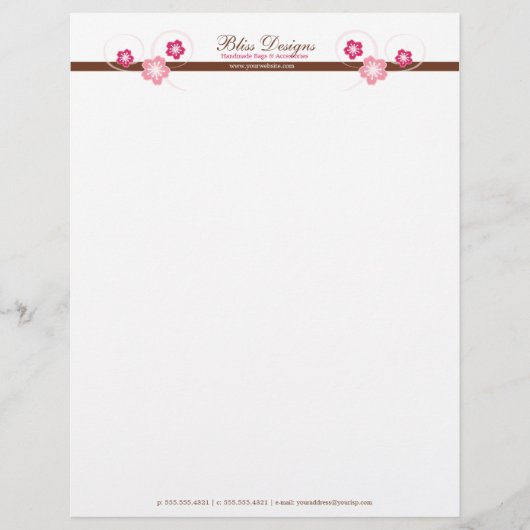 Hübsch Cherry Blossom Blume Briefkopf (Vorderseite)