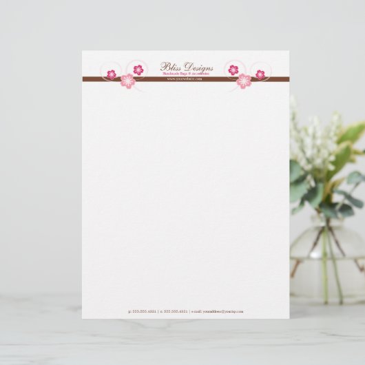 Hübsch Cherry Blossom Blume Briefkopf (Stehend Vorderseite)