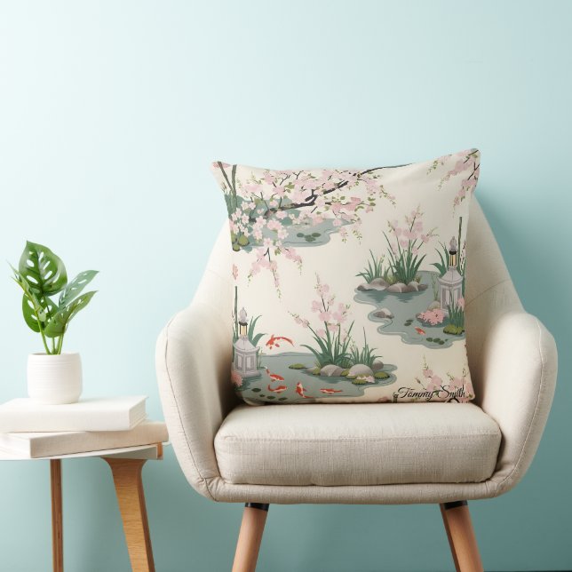 Hübsch Cherry Blossom Blumenarm Kissen (Stuhl )