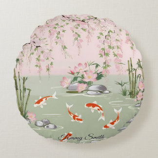 Hübsch Cherry Blossom Blumenarm Rundes Kissen