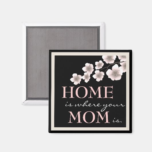 Hübsch Cherry Blossom Mama & Zuhause Magnet (Vorderseite/Rückseite)