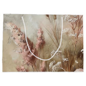 Hübsch Chic Beige Blush Boho Brautparty Große Geschenktüte (Rückseite)