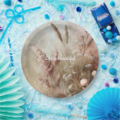 Hübsch Chic Beige Blush Boho Brautparty Pappteller (Party)