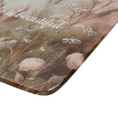 Hübsch Chic Beige Blush Boho Floral Schneidebrett (Ecke)
