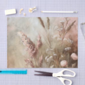 Hübsch Chic Beige Blush Boho Floral Seidenpapier (Handwerk)