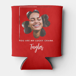 Hübsch Chic Cherry Red Lucky Kleeblatt Clover Foto Dosenkühler