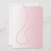 Hübsch Chic Pink Pearls Brautparty Einladung (Rückseite)