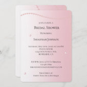 Hübsch Chic Pink Pearls Brautparty Einladung (Vorne/Hinten)