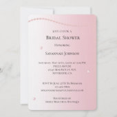 Hübsch Chic Pink Pearls Brautparty Einladung (Vorderseite)