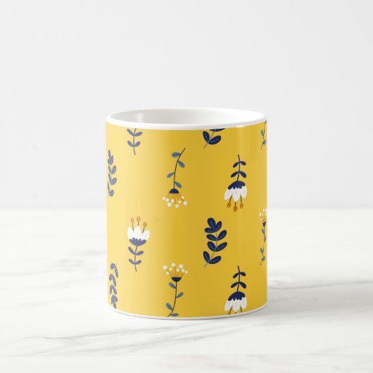 Hübsch Chic Yellow Floral Pattern Kaffeetasse (Mittel)