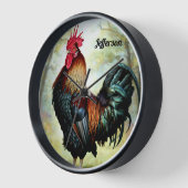 Hübsch Cochin Rooster Uhr (Winkel)