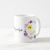 Hübsch Cockatiel Individuelle Name Niedlich Cockat Kaffeetasse (VorderseiteRechts)