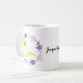 Hübsch Cockatiel Individuelle Name Niedlich Cockat Kaffeetasse (Vorderseite Links)