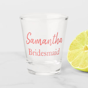 Hübsch Coral Bridesmaid Schnapsglas