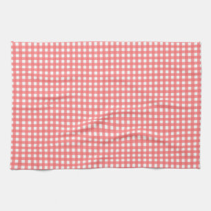 Hübsch Coral Classy Gingham Pattern Geschirrtuch