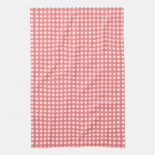 Hübsch Coral Classy Gingham Pattern Geschirrtuch (Vertikal)