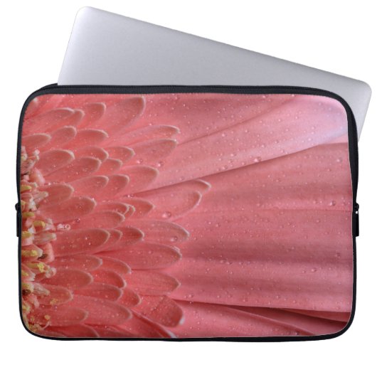 Hübsch Coral Pink Gerbera Daisy Laptopschutzhülle (Vorderseite)
